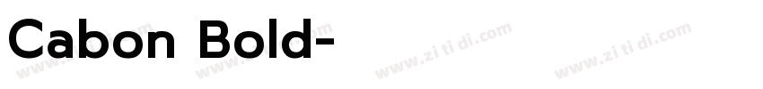 Cabon Bold字体转换